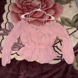 Pink Off-Shoulder Blouse